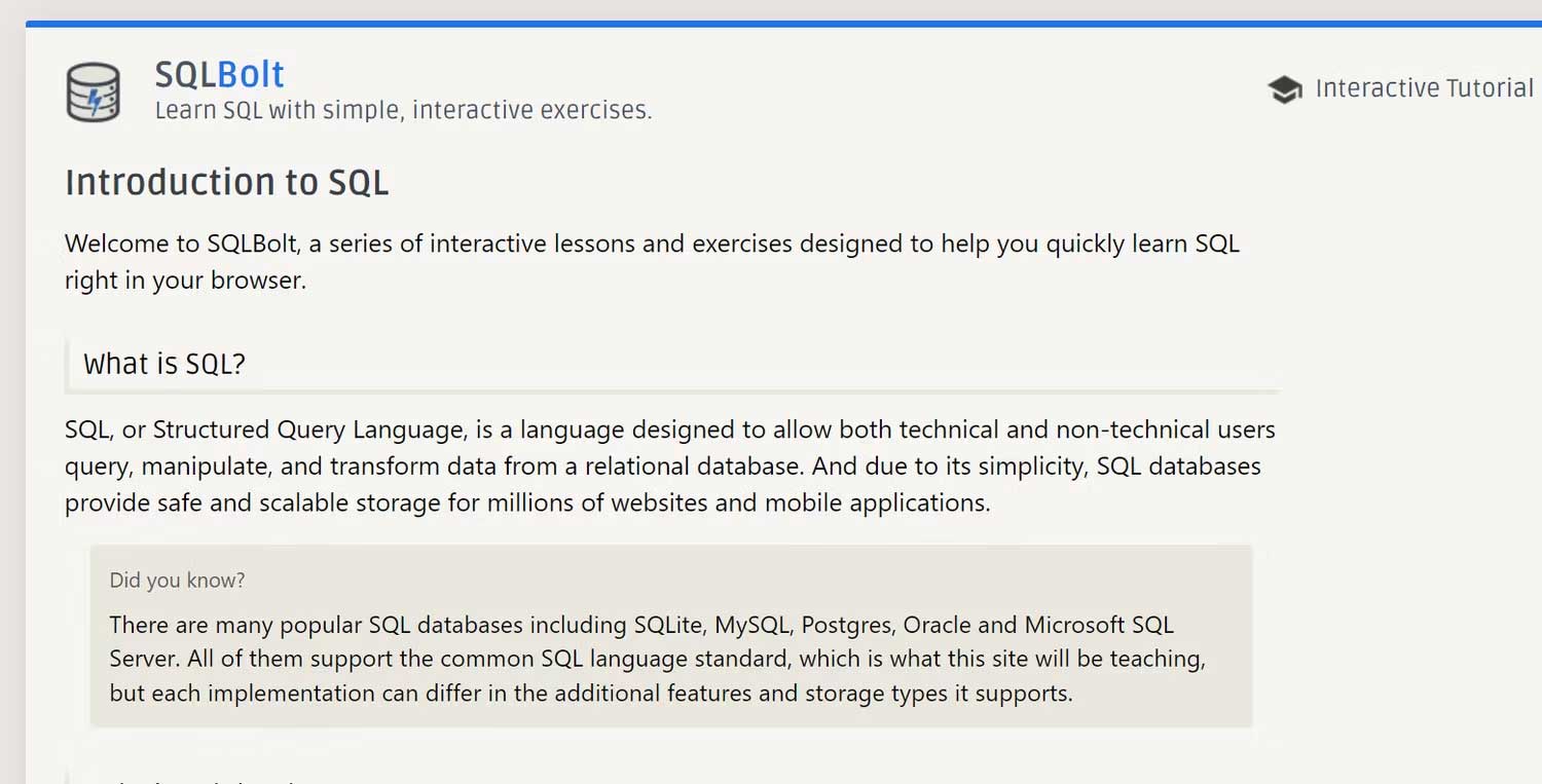 SQLBolt