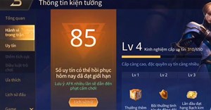 Cách tăng uy tín Liên Quân, tăng điểm uy tín Liên Quân Mobile nhanh