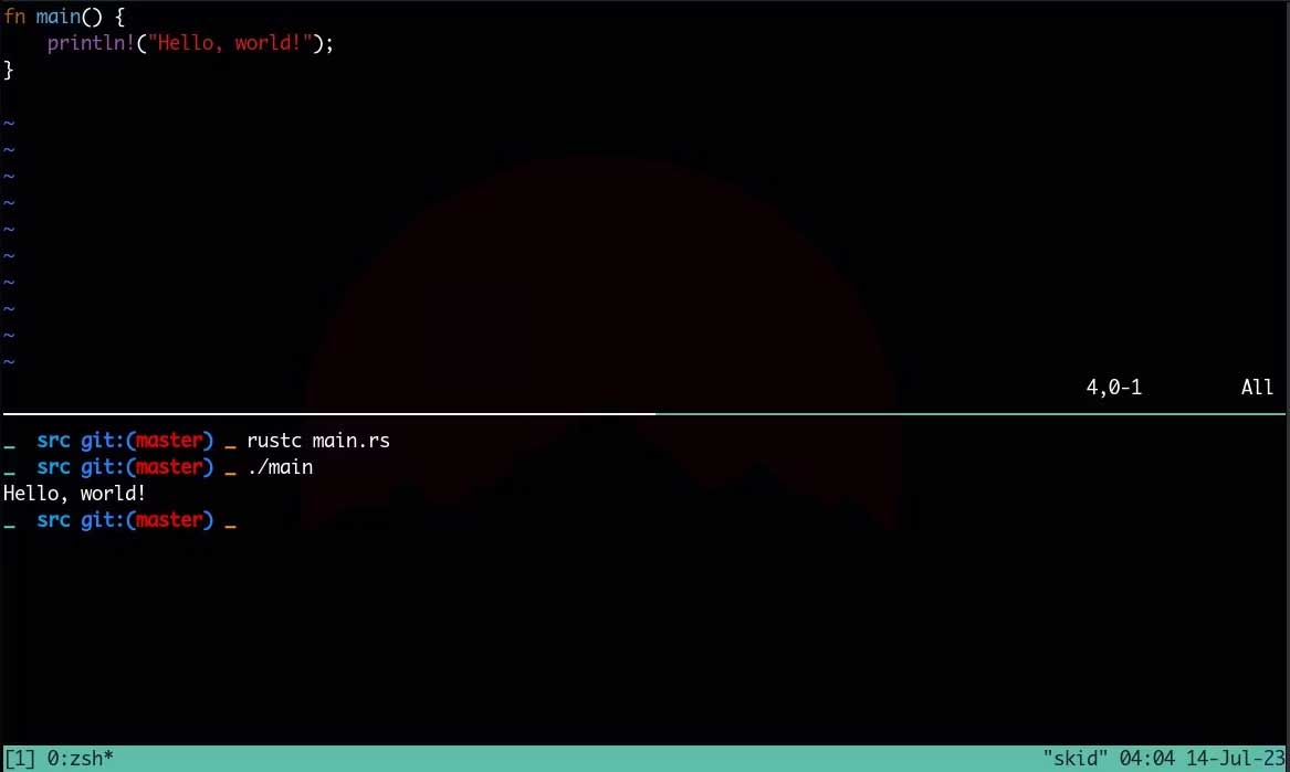 Cài đặt thành công Rust trên Linux