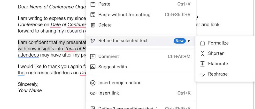 Điều chỉnh text