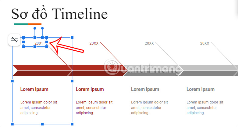 Đổi nội dung trong Timeline Google Slides