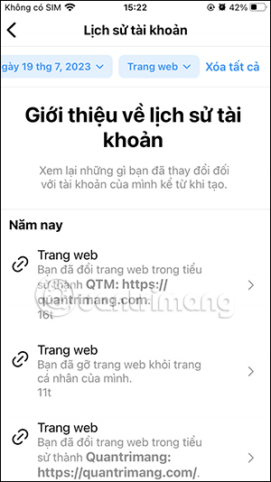 Chỉ hiện thông tin cần lọc