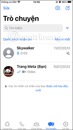 Nhắn tin trên WhatsApp