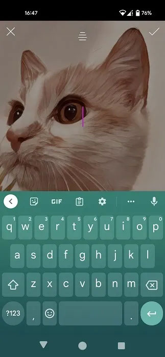 Thêm các chỉnh sửa khác cho hình ảnh đã sửa đổi bằng AI trong ứng dụng Picsart cho Android.