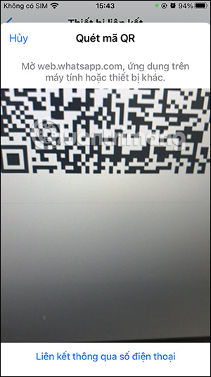 Đăng nhập bằng mã QR WhatsApp trên máy tính