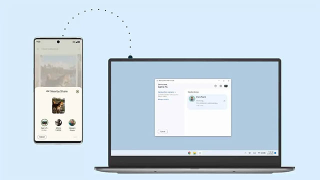 Ứng dụng Android Nearby Share cho Windows 