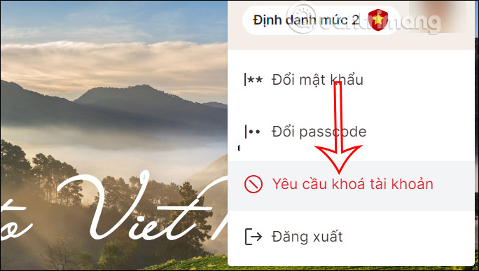Khóa tài khoản mã định danh VNeID