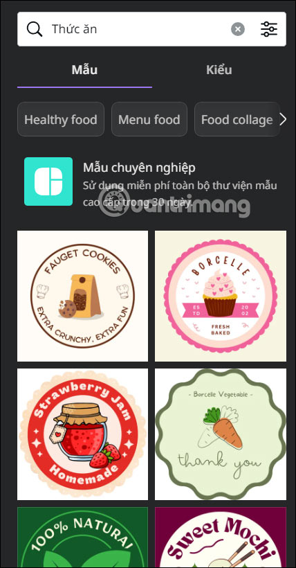 Mẫu sticker trên Canva