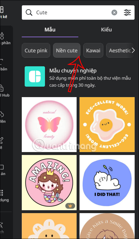 Thay đổi chủ đề sticker trên Canva