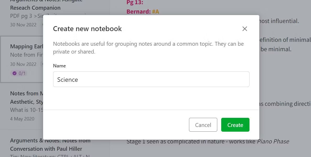 Đặt tên notebook trong Evernote