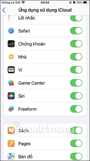 Các ứng dụng cài đặt iPhone