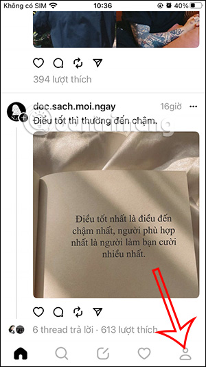 Truy cập hồ sơ Threads