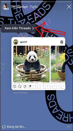 Xem bài đăng Threads trên Instagram Story