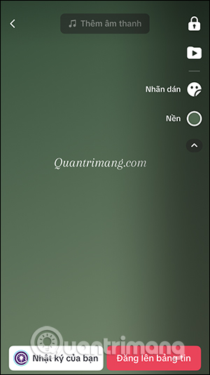 Đổi màu nền video TikTok