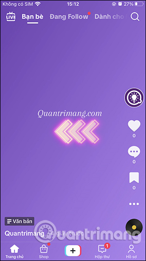 Video dạng text TikTok