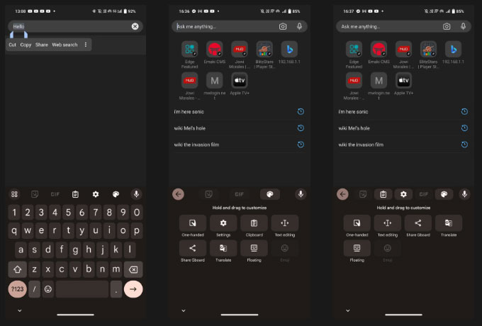 Tìm biểu tượng Clipboard trong menu Gboard