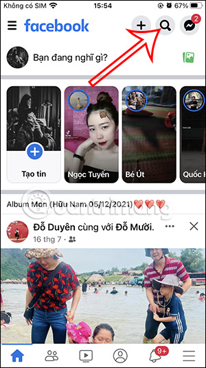Tìm kiếm trên Facebook