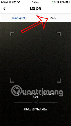 Chọn mã QR cho Facebook