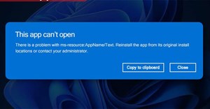 Cách sửa lỗi "ms-resource:Appname/Text" trên Windows 11