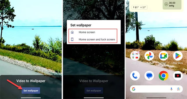 Bấm chọn "Set Wallpaper"