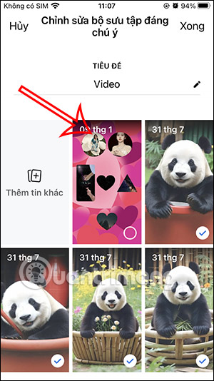 Xóa video tin nổi bật Facebook