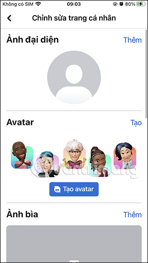 Tạo avatar trang cá nhân Facebook