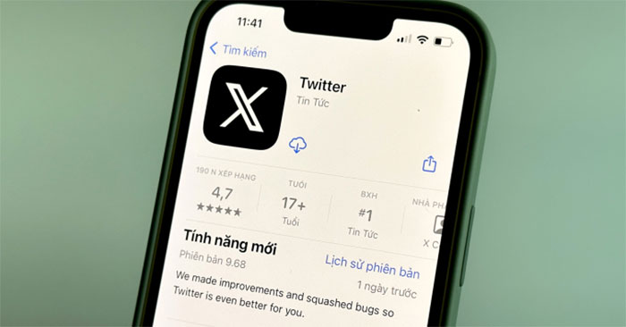 Twitter không thể đổi tên thành X trên Apple App Store 