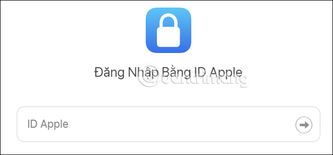 Đăng nhập tài khoản Apple 