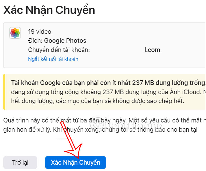 Quyền truy cập Google Photos