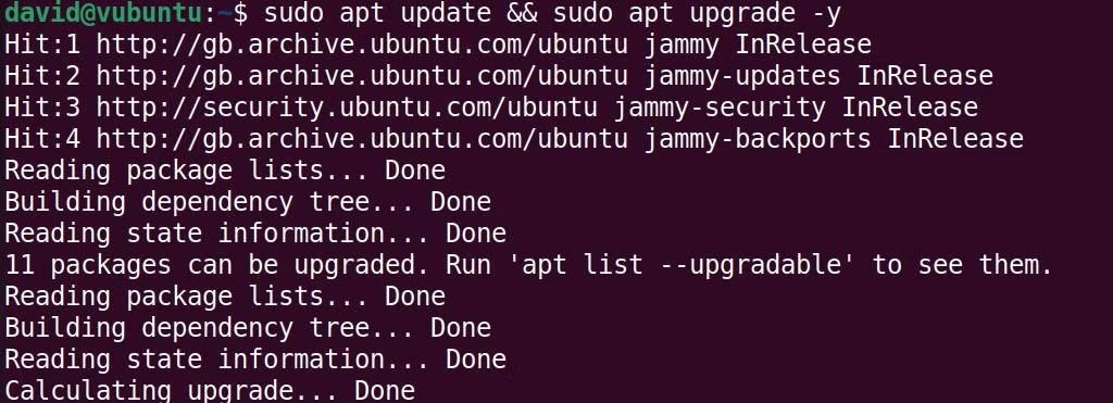 Nâng cấp các gói trên Ubuntu