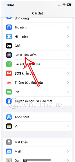 Cài đặt Siri