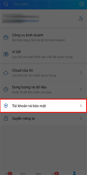 Bảo mật tài khoản Zalo