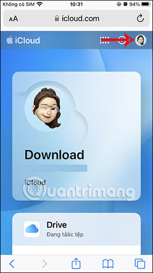 Giao diện quản lý tài khoản Apple ID