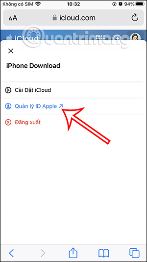 Quản lý tài khoản Apple ID