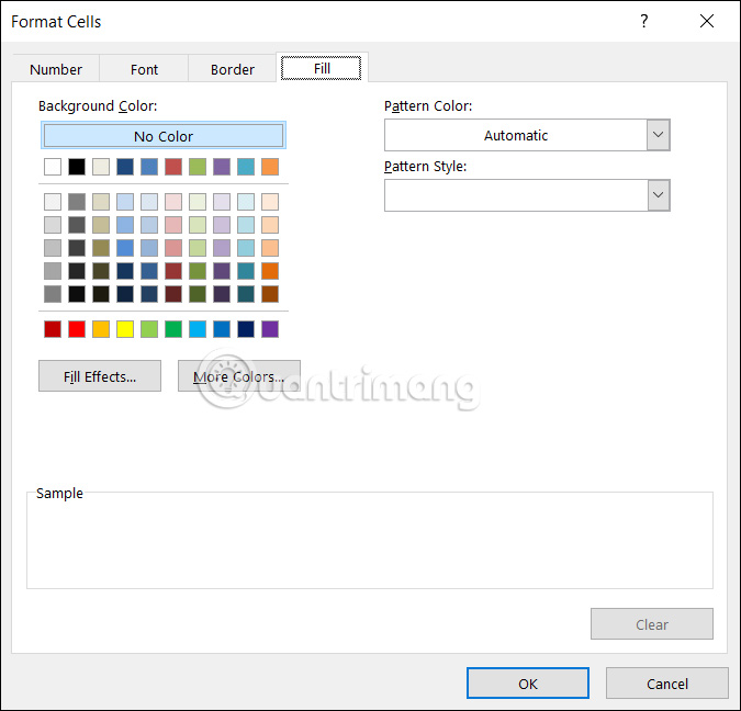 Chọn màu sắc cho dữ liệu định dạng trên Excel 