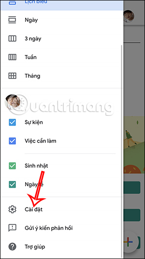 Cài đặt Google Calendar điện thoại