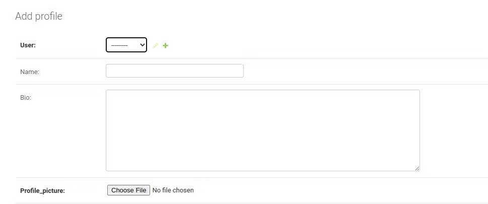 Thêm profile vào app Django