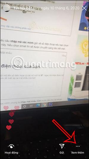 Tùy chọn tin nổi bật Instagram