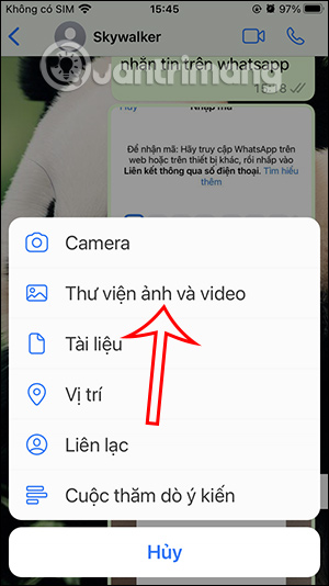 Gửi ảnh trên WhatsApp