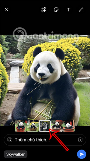 Xóa ảnh không muốn gửi trên WhatsApp