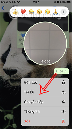 Tùy chọn video gửi trên WhatsApp