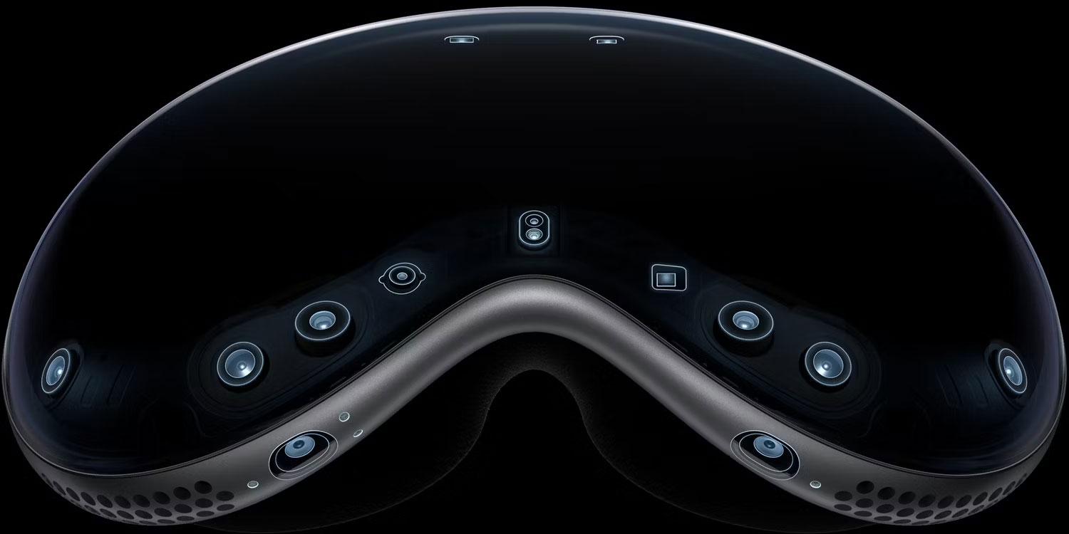 Điểm nổi bật của cảm biến bên ngoài, camera và micro trên headset Vision Pro