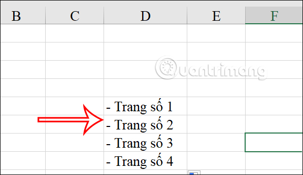 Hiện gạch đầu dòng trong Excel 