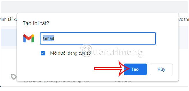 Chỉnh shortcut cho Gmail trên Chrome 