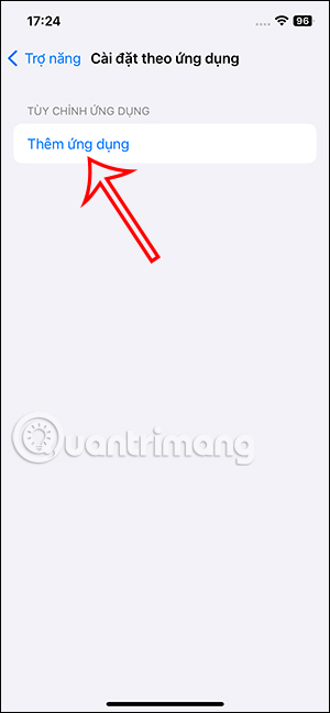 Thêm ứng dụng cài đặt riêng trên iPhone