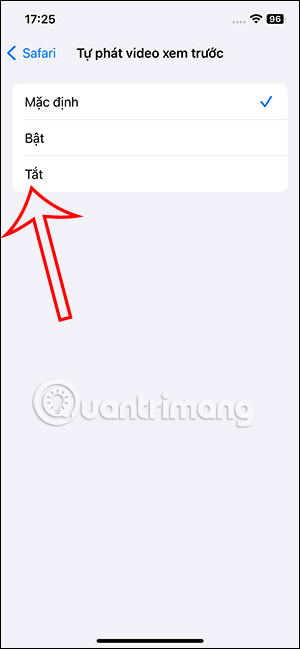Chế độ phát video tự động Safari iPhone