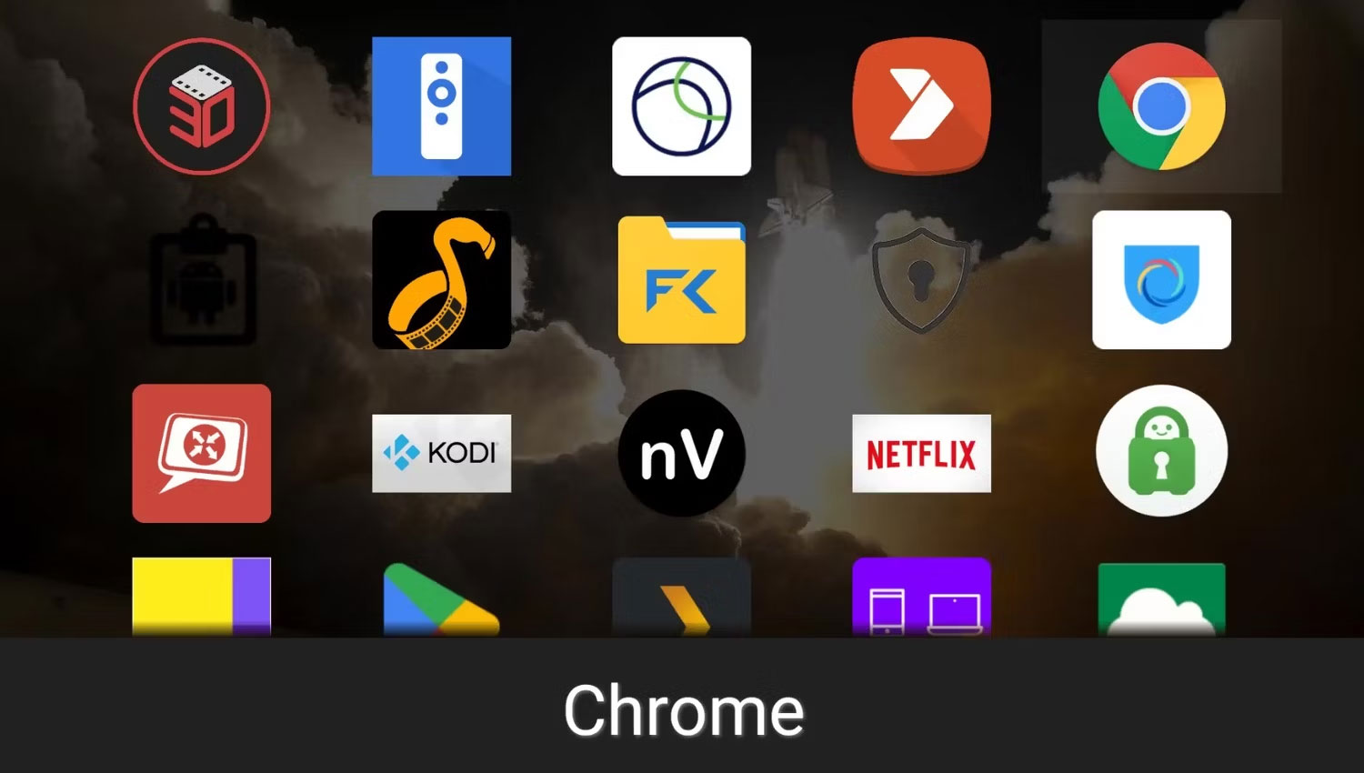 Sideload Launcher hiển thị Chrome trên Android TV