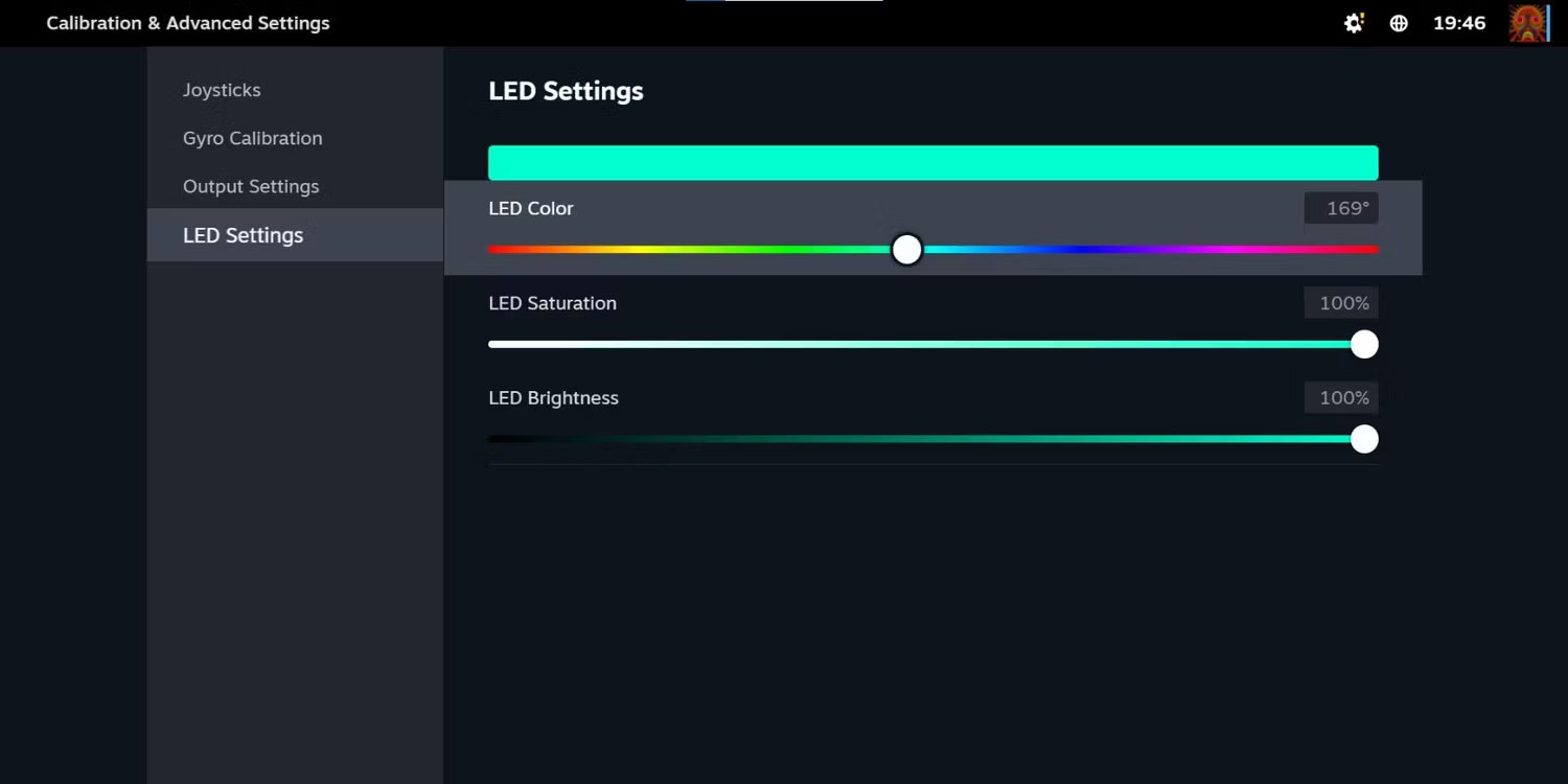 Menu Calibration and Advanced Settings