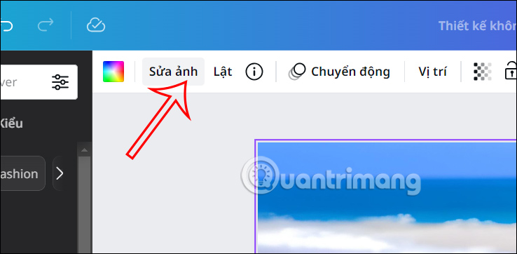 Chỉnh sửa ảnh trên Canva