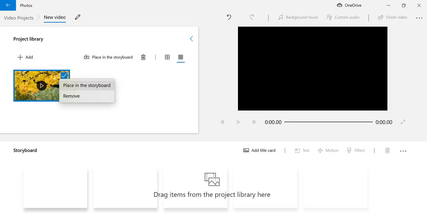 Thêm video vào timeline trong Video Editor